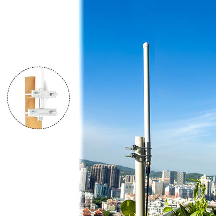 UHF 70Cm 400-470Mhz Fiberglass Antenna GMRS Base Antenna with Ground Plane Antenna Kit for Ham Radio Repeater Mobile Transceiver