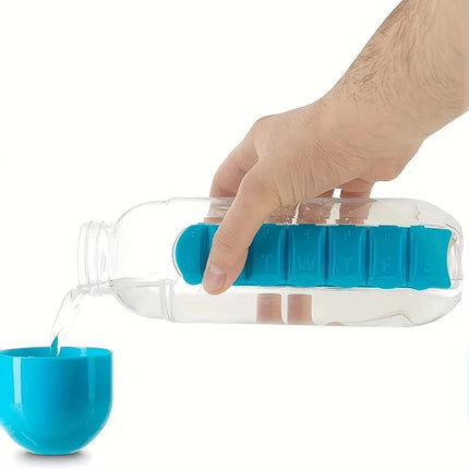Draagbare Waterfles met Pillendoos - Outdoor & Reizen