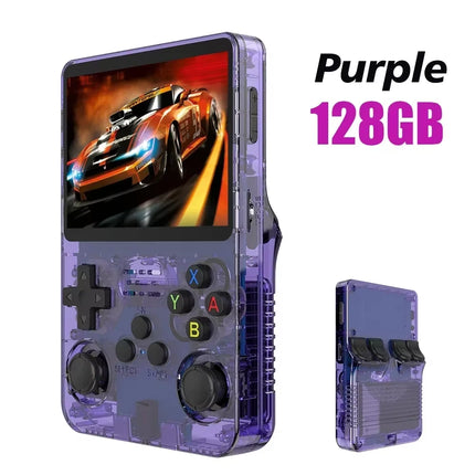 128GB Open Source  Video Game Console Linux System 3.5 Inch IPS Screen Orange Portable Pocket Video Player 64GB Best Games