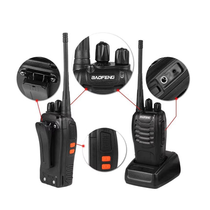 Originele 888S Walkie-Talkies - 6 Stuks, 10KM Bereik