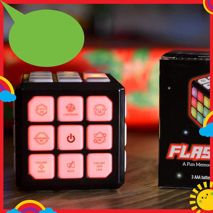 Flashing Cube Electronic Memory and Brain Game - 4-In-1 Handheld Stem Toys for Kids - Cool Gadgets, Games for Boys and Girls - Fun Family Game for Kids Ages 6-12 - Educational Gift Toy
