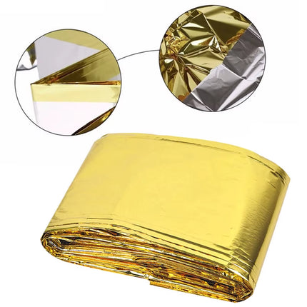 160*210Cm Outdoor Emergency Survival Blanket Waterproof Foil Thermal Space Lifesaving Sliver Blanket