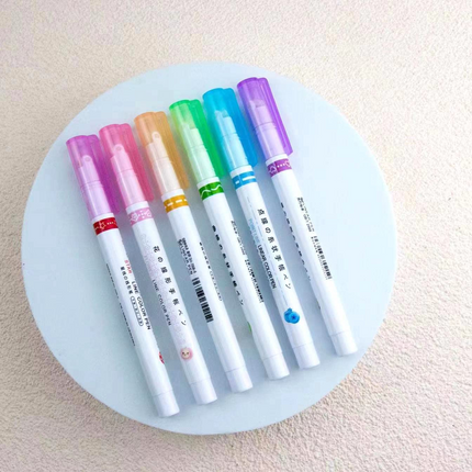 Golvende markeer stift pen 6 (stuks)