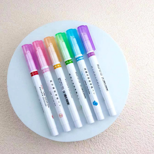 Golvende markeer stift pen 6 (stuks)