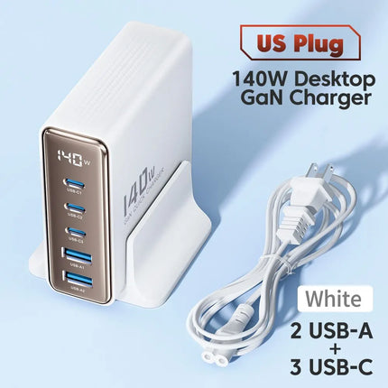 Toocki 140W GaN Desktop Charger – Krachtige en Efficiënte Oplader