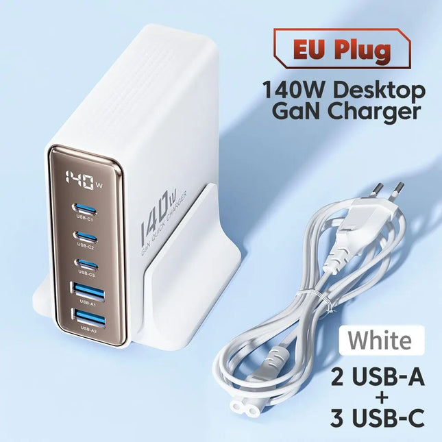 Toocki 140W GaN Desktop Charger – Krachtige en Efficiënte Oplader