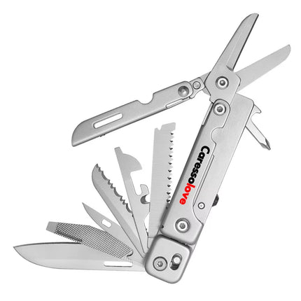 14-In-1 EDC Multitool Scissors Outdoor Camping Gear and Equipment Gadgets for Men Portable Survival Tools with Knife Screwdriver