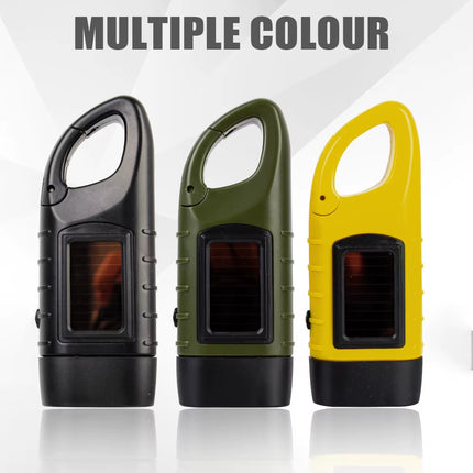 Hand Crank Dynamo Solar Power for Outdoor Camping Mountaineering Torch Lantern Professional Portable Tent Light LED Flashlight