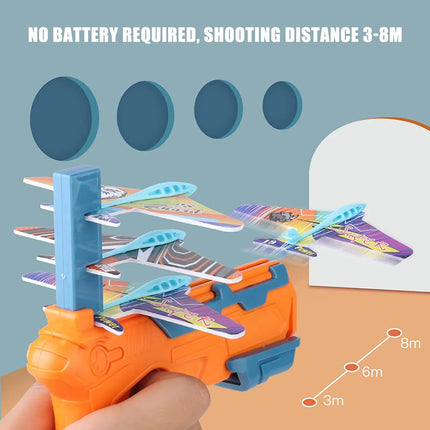 Airplane Launcher Bubble Catapult Toy – Fun Shooting Game with 6 Mini Planes for Kids