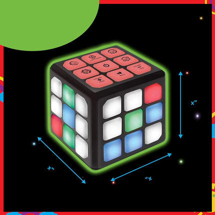 Flashing Cube Electronic Memory and Brain Game - 4-In-1 Handheld Stem Toys for Kids - Cool Gadgets, Games for Boys and Girls - Fun Family Game for Kids Ages 6-12 - Educational Gift Toy