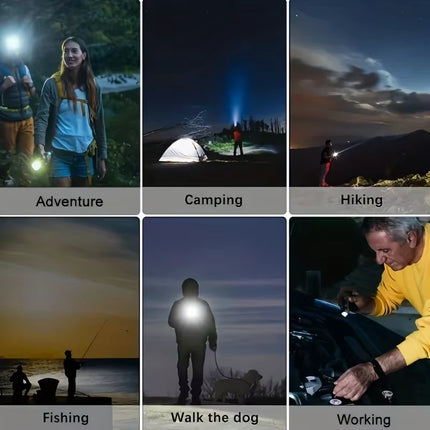Powerful LED Flashlight – Zoomable, Long-Range!