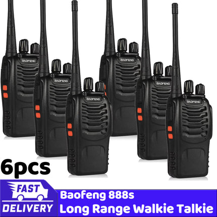 Originele 888S Walkie-Talkies - 6 Stuks, 10KM Bereik