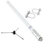 UHF 70Cm 400-470Mhz Fiberglass Antenna GMRS Base Antenna with Ground Plane Antenna Kit for Ham Radio Repeater Mobile Transceiver