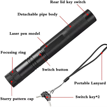 Mini 2 In1Cat Keychain Fun Pointer with Battery Light Portable Laser Pointer LED Training Torch Pet Cat Tickle Toy Flashlight