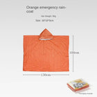 Emergency Rain Poncho Hood Reusable Weather Resistant Raincoat Men Women Camping Hiking Outdoor Survival Waterproof Travel Gear