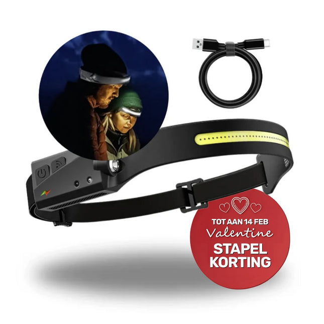 Adventure Light™  Zonne energie hoofdlamp met bewegingssensor
