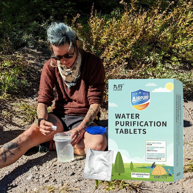 Waterzuiveringstabletten - 25 Stuks per Doos - Draagbaar